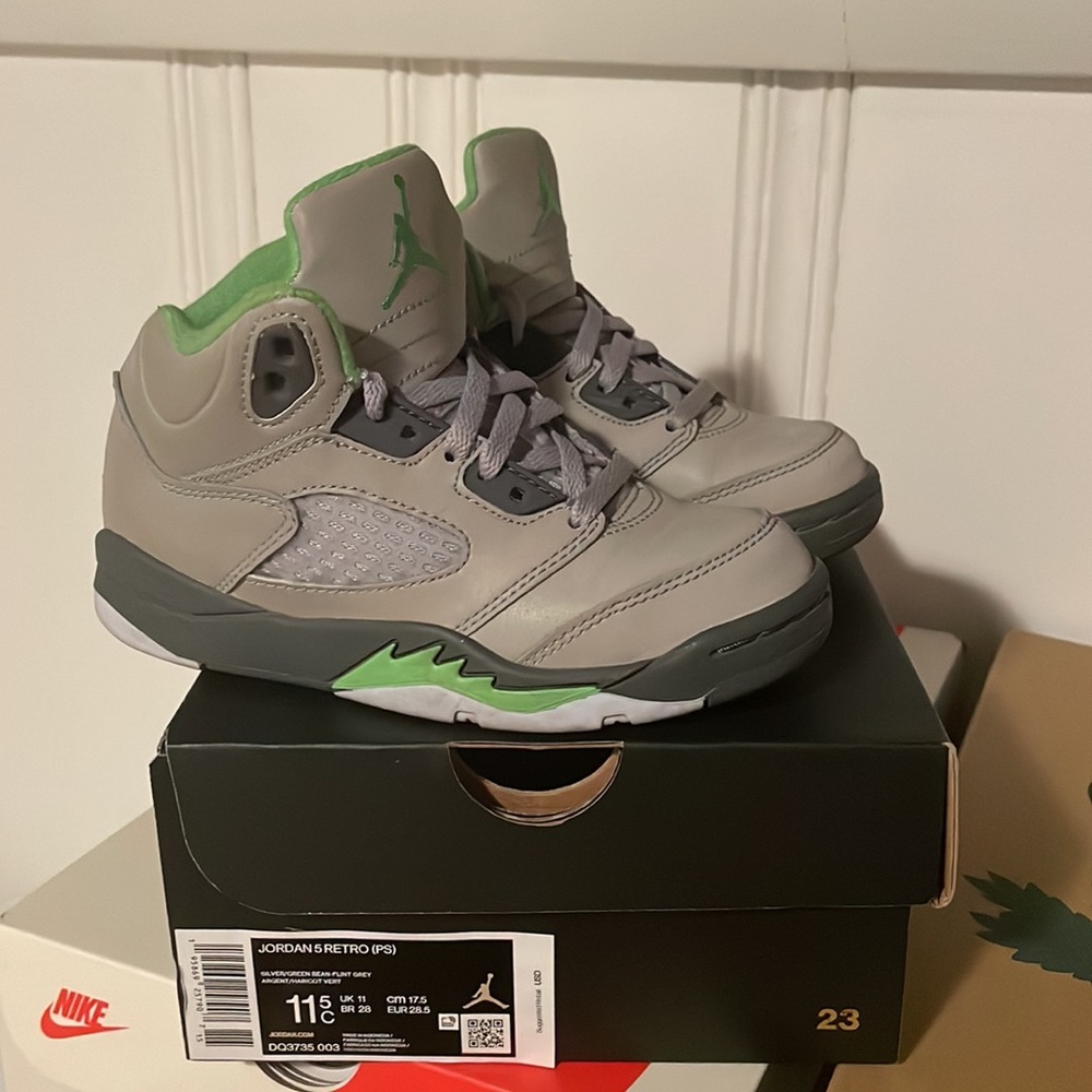 Air Jordan Retro 5 - Green bean - Little kids - 11.5c